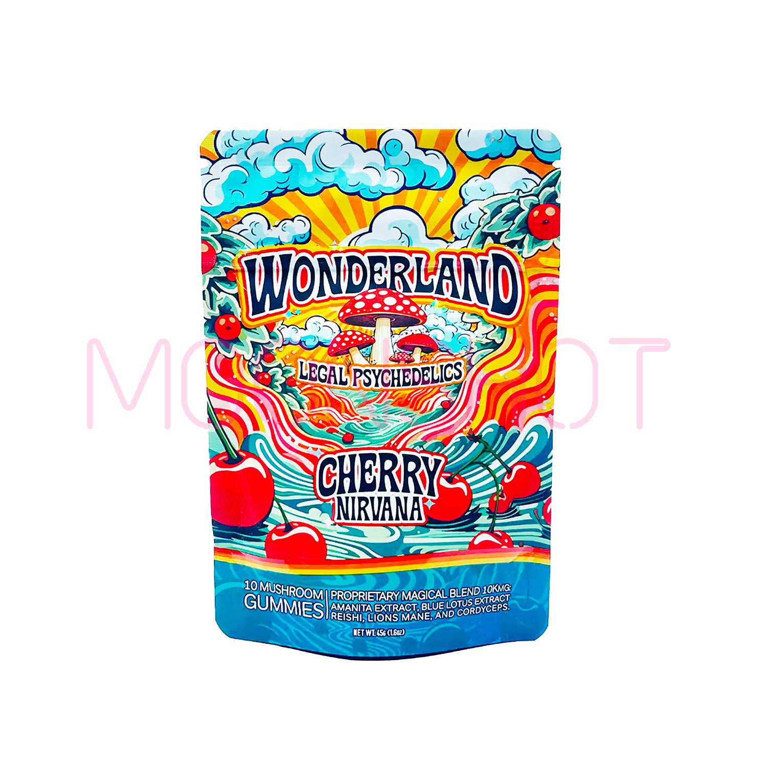 Wonderland Legal Psychedelic Mushroom Gummies Cherry Nirvana Bag
